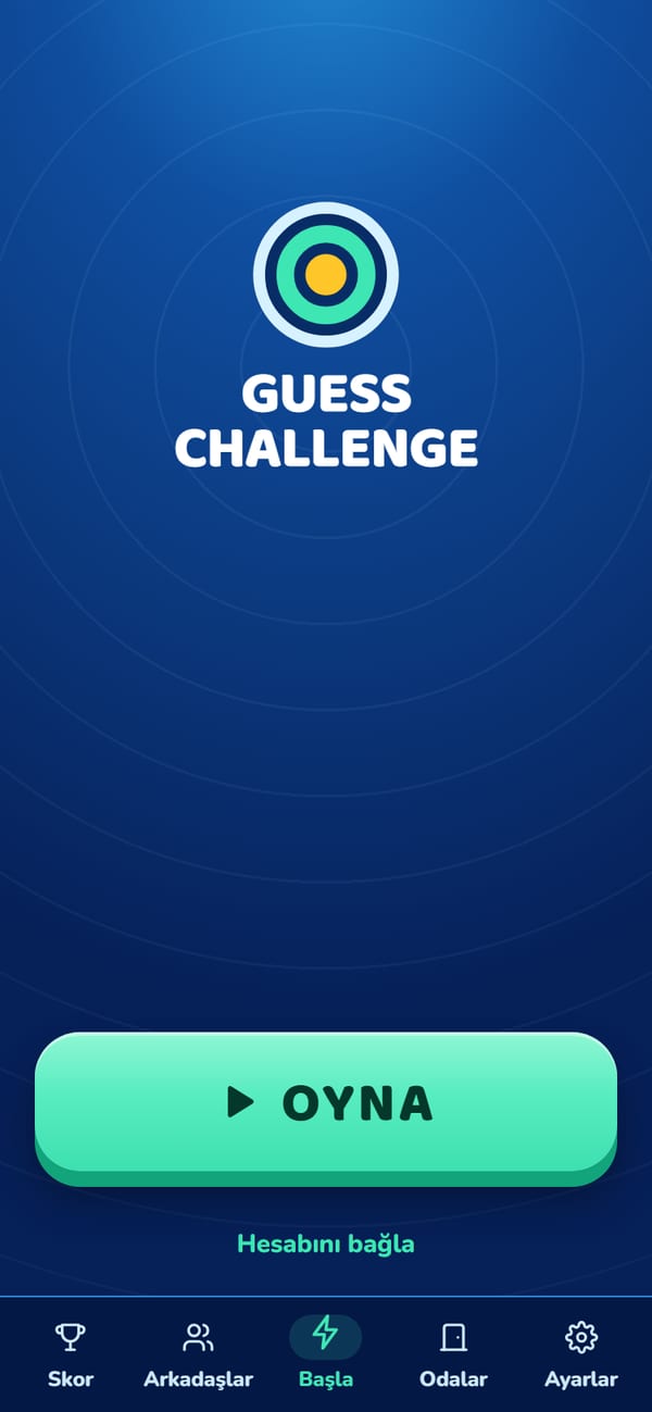 GuessChallenge başla ekranı